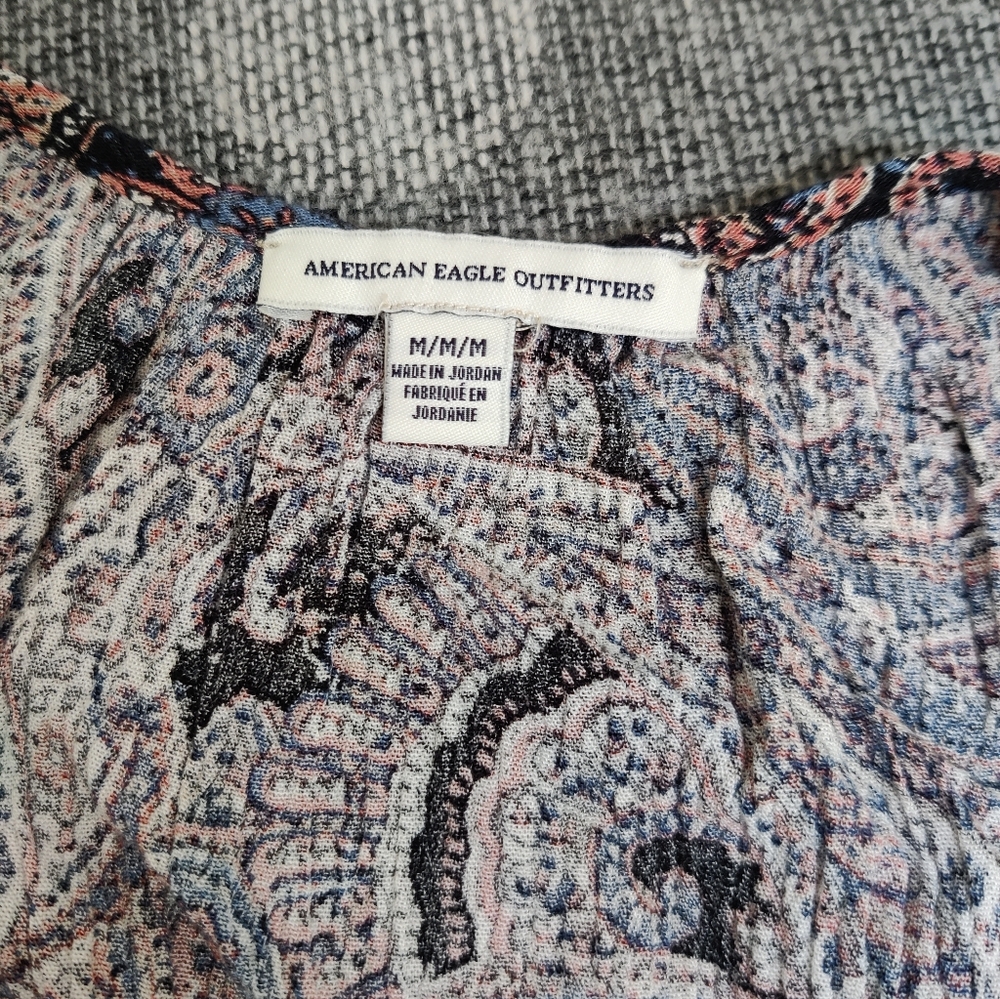 American Eagle Paisley Cold Shoulder Maxi Dress - Size M - Picture 11 of 12